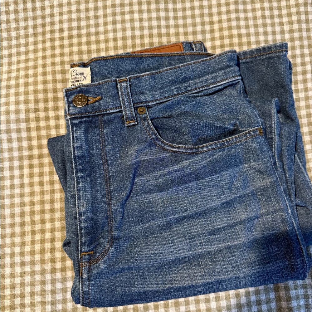 J. Crew Blue Flare Wide Leg Jeans